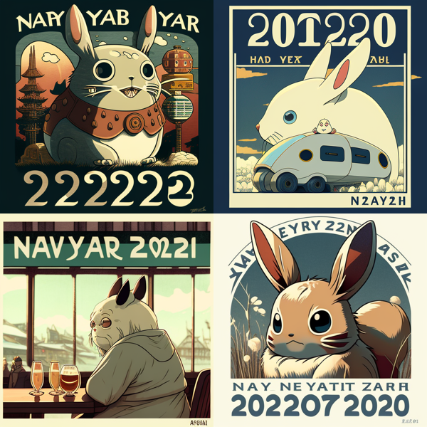 Tatsuya1970 Happy new year Rabbit just 2023year Hayao Miyazaki 7ba10720 3dc7 4f01 b110 131258b9f55f