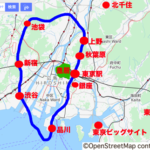 広島人が東京に行ったときの距離感を掴む地図